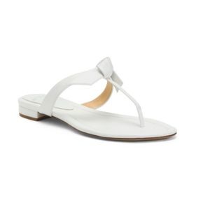 Alexandre Birman white leather flat sandal 39